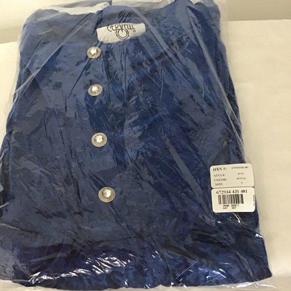 Blue velvet like Cervelle Dress women’s size small - Picture 5 of 5